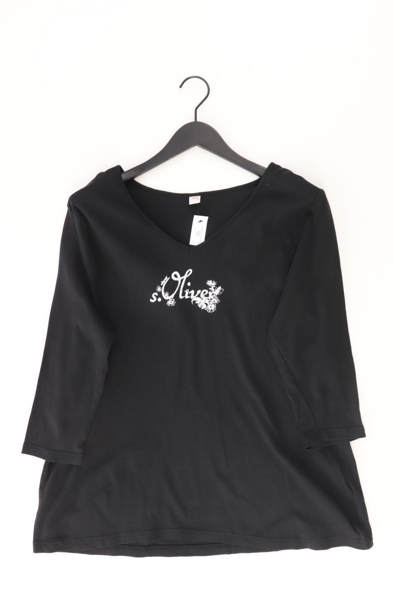 s.Oliver Y2K Shirt Gr. 48/50 3/4 Ärmel schwarz aus Baumwolle