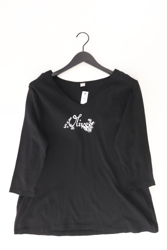 s.Oliver Y2K Shirt Gr. 48/50 3/4 Ärmel schwarz aus Baumwolle