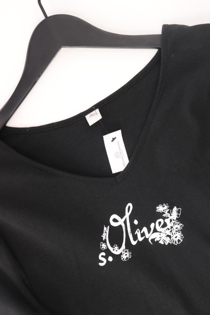 s.Oliver Y2K Shirt Gr. 48/50 3/4 Ärmel schwarz aus Baumwolle