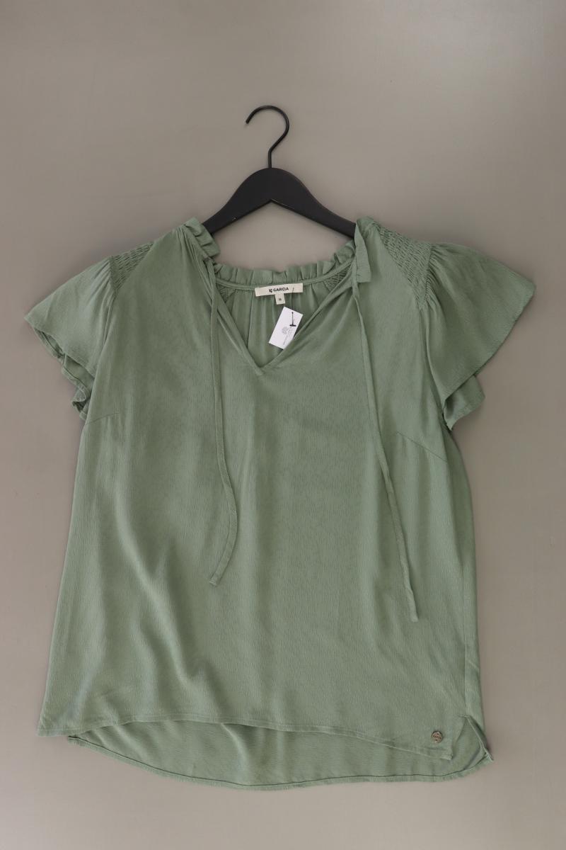 Garcia Jeans Kurzarmbluse Gr. M grün aus Viskose