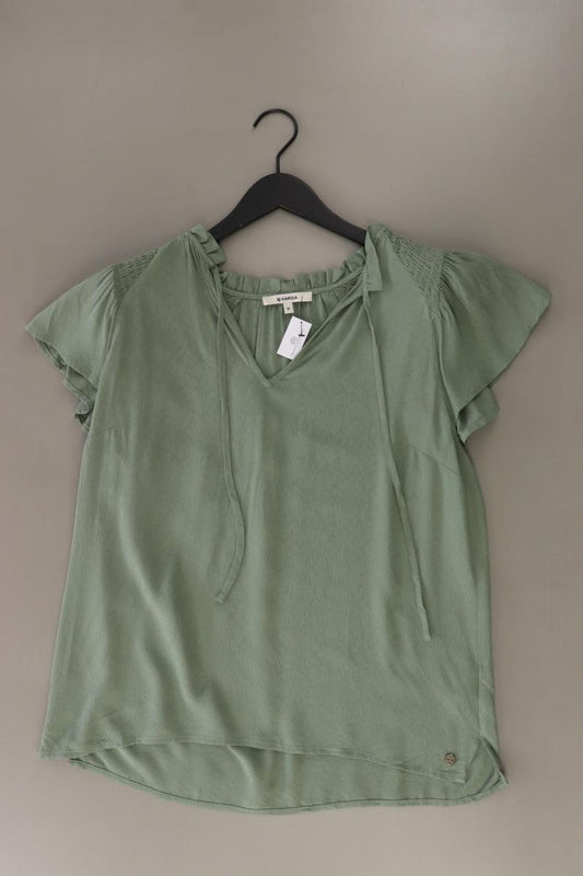 Garcia Jeans Kurzarmbluse Gr. M grün aus Viskose