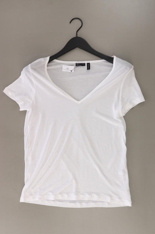 Asos Shirt mit V-Ausschnitt Gr. 34 Kurzarm weiß aus Lyocell