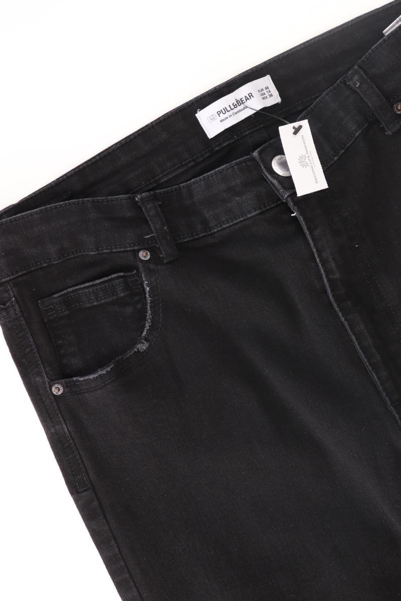 Pull&Bear Skinny Jeans Gr. 46 schwarz aus Baumwolle
