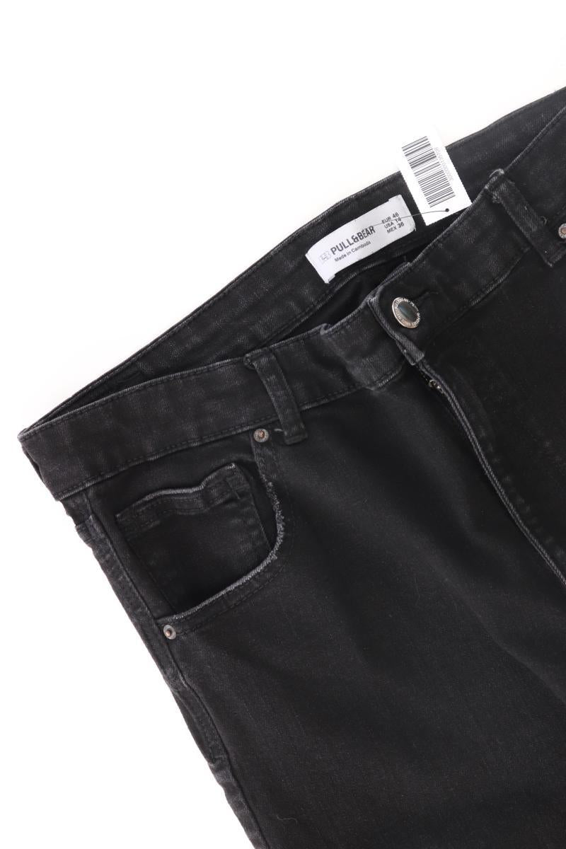 Pull&Bear Skinny Jeans Gr. 46 schwarz aus Baumwolle