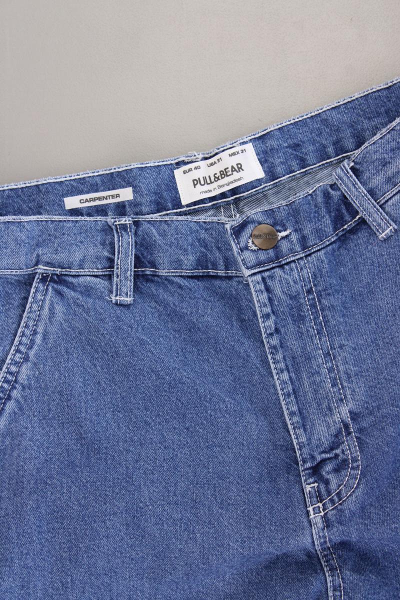 Pull&Bear Jeansshorts Gr. 40 blau aus Baumwolle
