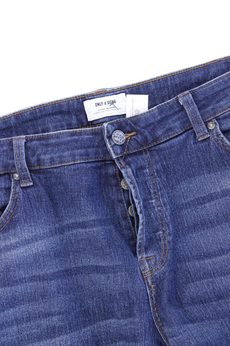 ONLY & SONS Jeansshorts für Herren Gr. W38 blau aus Baumwolle