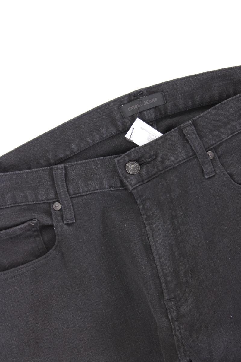 Uniqlo Straight Jeans für Herren Gr. W33/L34 grau aus Baumwolle