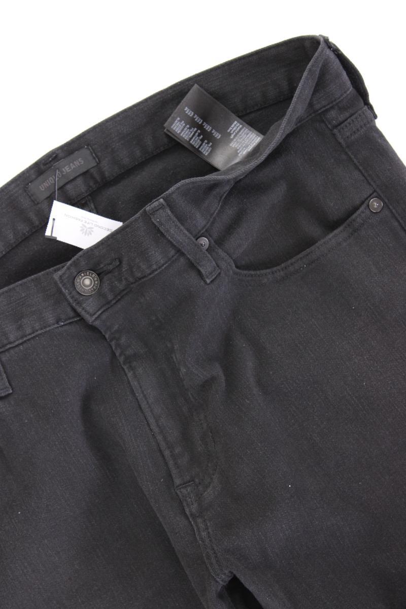 Uniqlo Straight Jeans für Herren Gr. W33/L34 grau aus Baumwolle