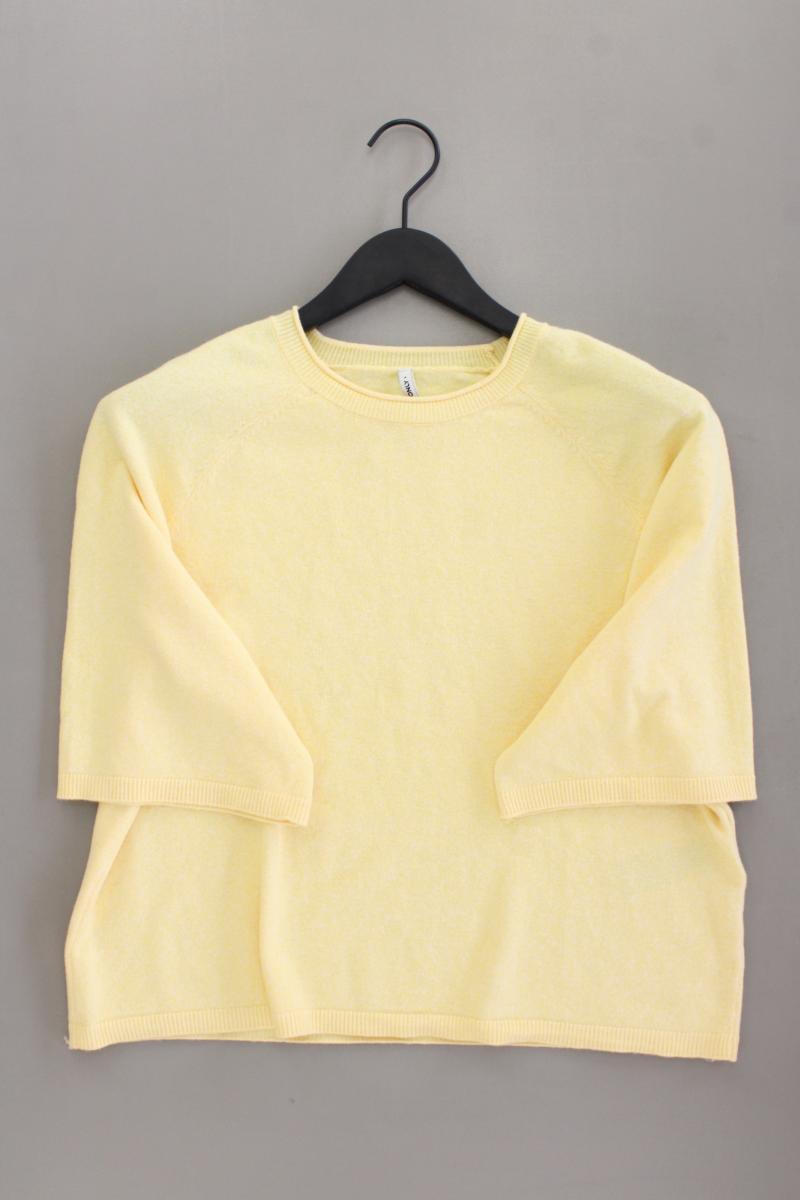 Only Crop Strickshirt Gr. M neuwertig Kurzarm gelb aus Polyester