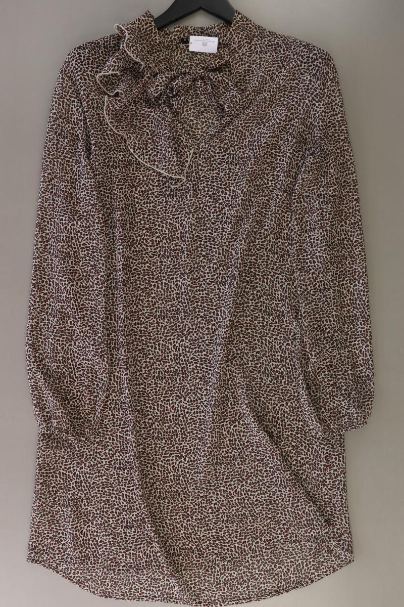 Sisley Langarmkleid Gr. 40 mit Tierdruck braun