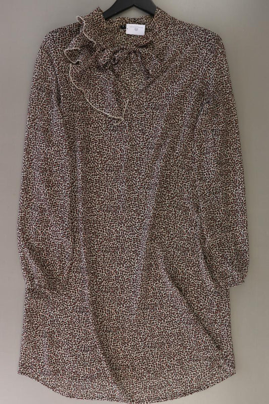 Sisley Langarmkleid Gr. 40 mit Tierdruck braun