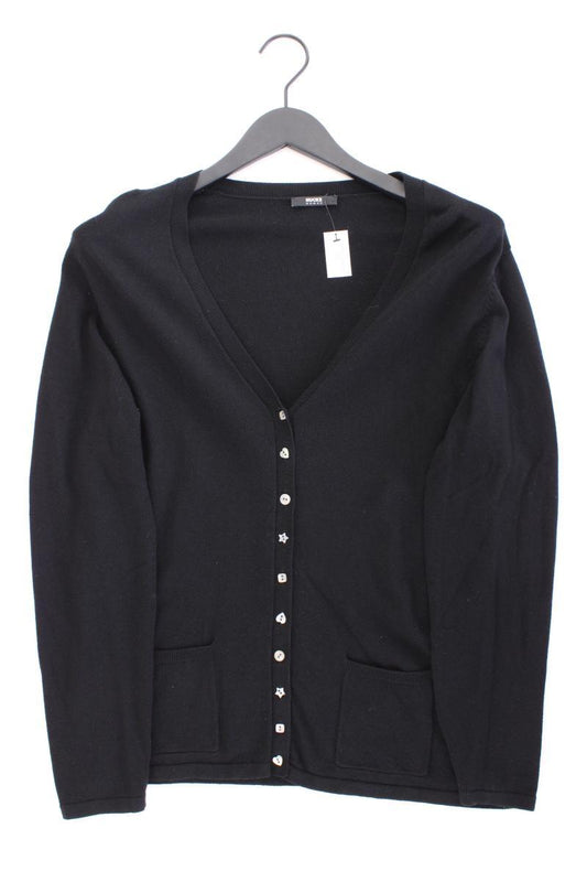Hucke Strickjacke Gr. 40 Langarm schwarz aus Viskose