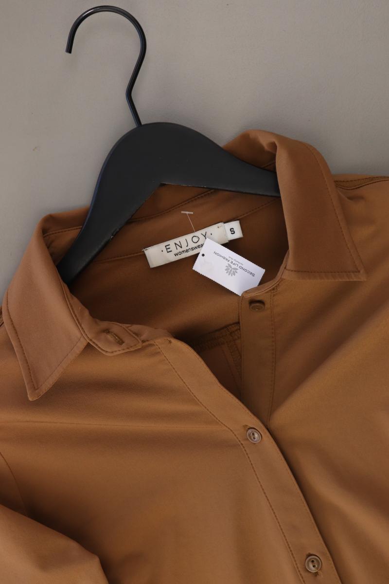 Enjoy Womenswear Langarmbluse Gr. S braun aus Polyamid
