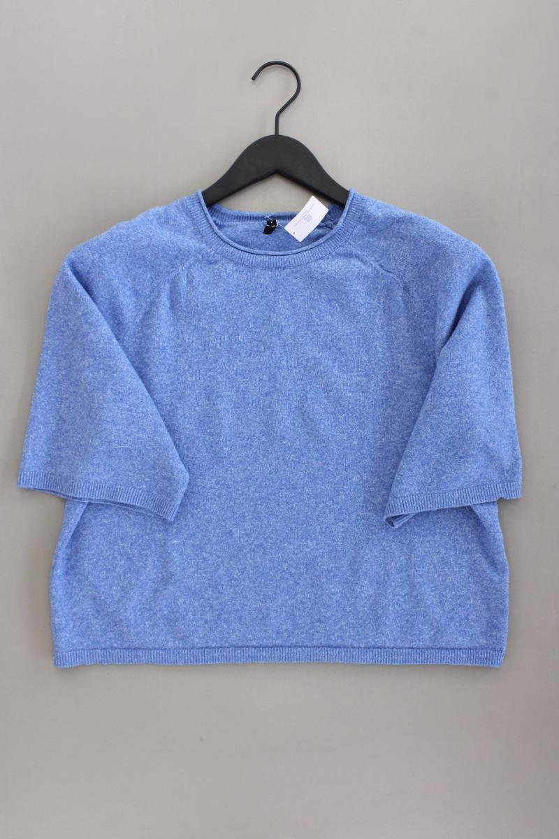 Only Crop Strickshirt Gr. M neuwertig Kurzarm blau aus Polyester