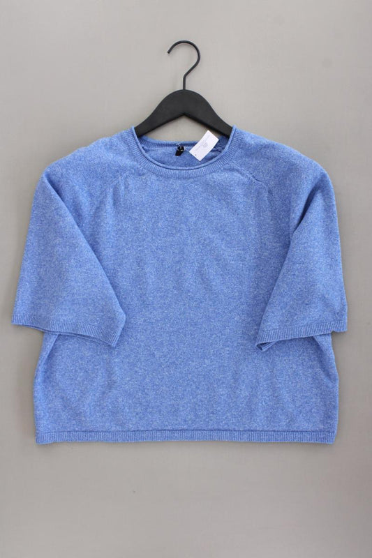 Only Crop Strickshirt Gr. M neuwertig Kurzarm blau aus Polyester