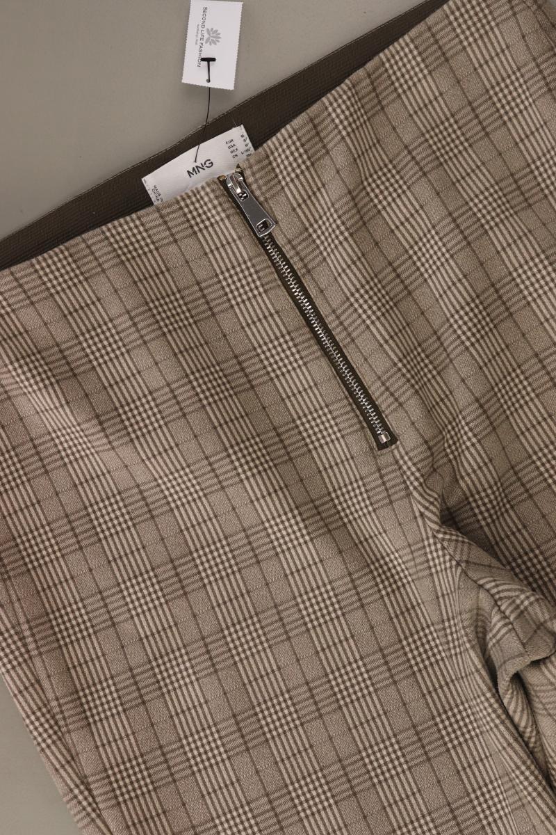Mango Stretchhose Gr. M kariert braun aus Polyester