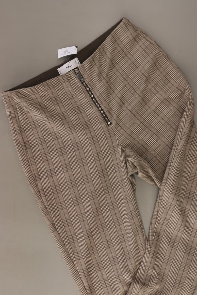 Mango Stretchhose Gr. M kariert braun aus Polyester