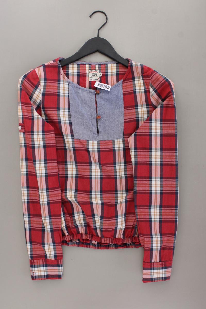 Tigerhill Karobluse Gr. S kariert Langarm rot aus Baumwolle