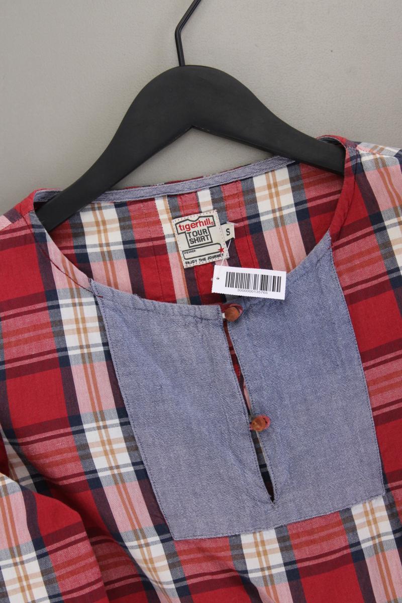 Tigerhill Karobluse Gr. S kariert Langarm rot aus Baumwolle