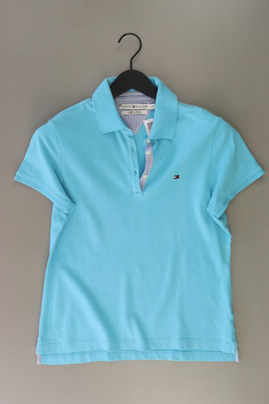 Tommy Hilfiger Poloshirt Gr. L Kurzarm türkis aus Baumwolle