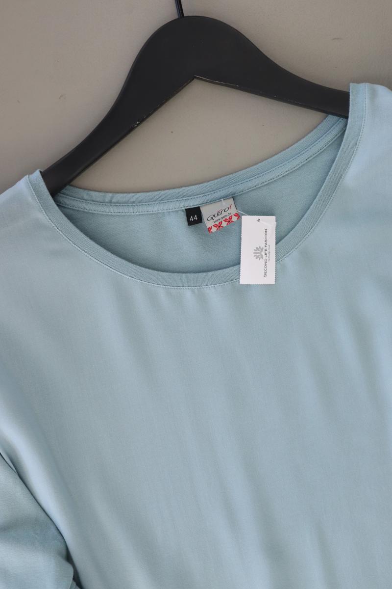 Qiero! Langarmbluse Gr. 44 blau aus Viskose