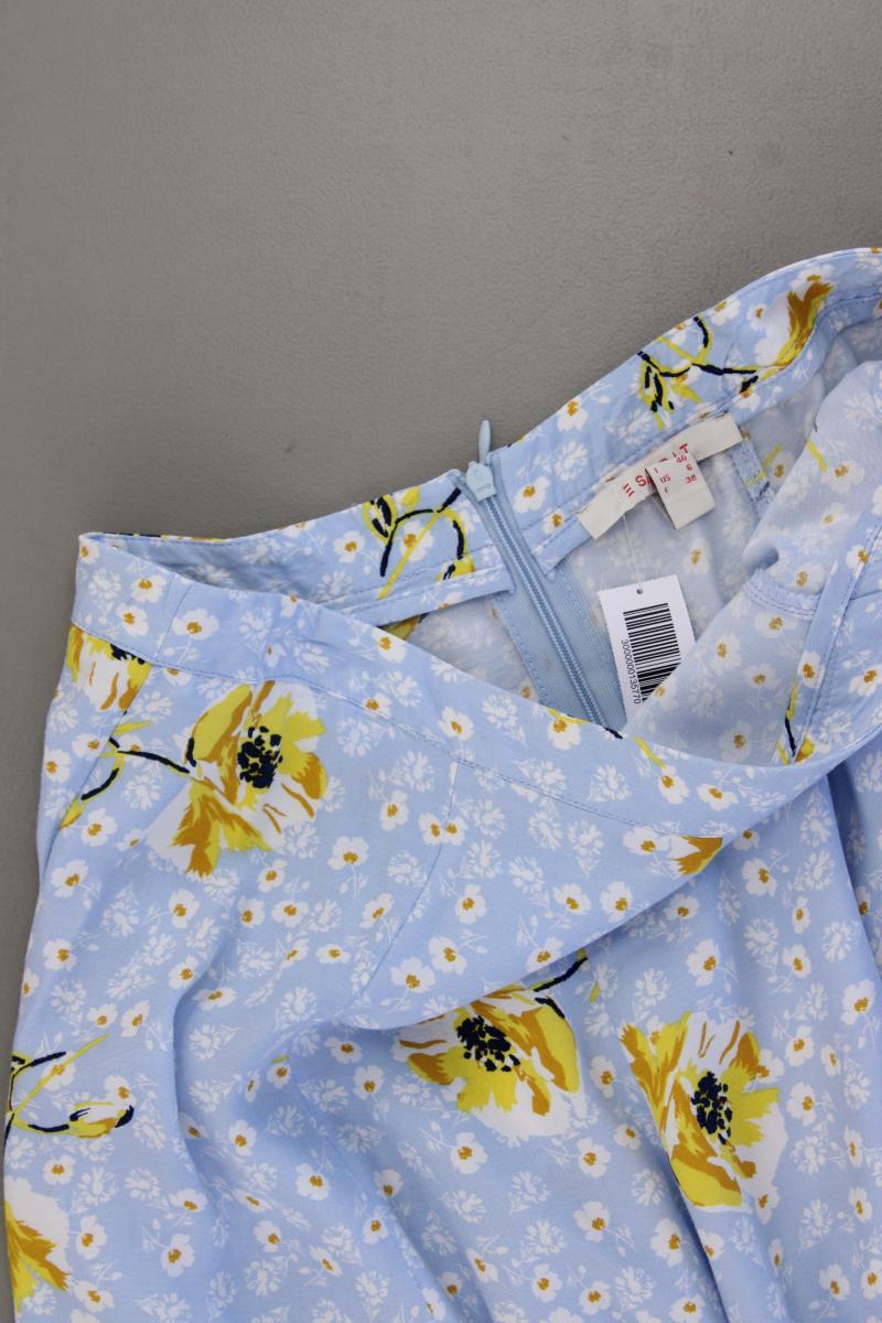 Esprit Rock Gr. 36 mit Blumenmuster blau aus Viskose