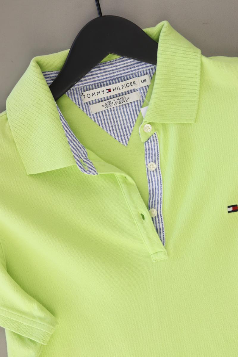 Tommy Hilfiger Poloshirt Gr. L Kurzarm grün aus Baumwolle
