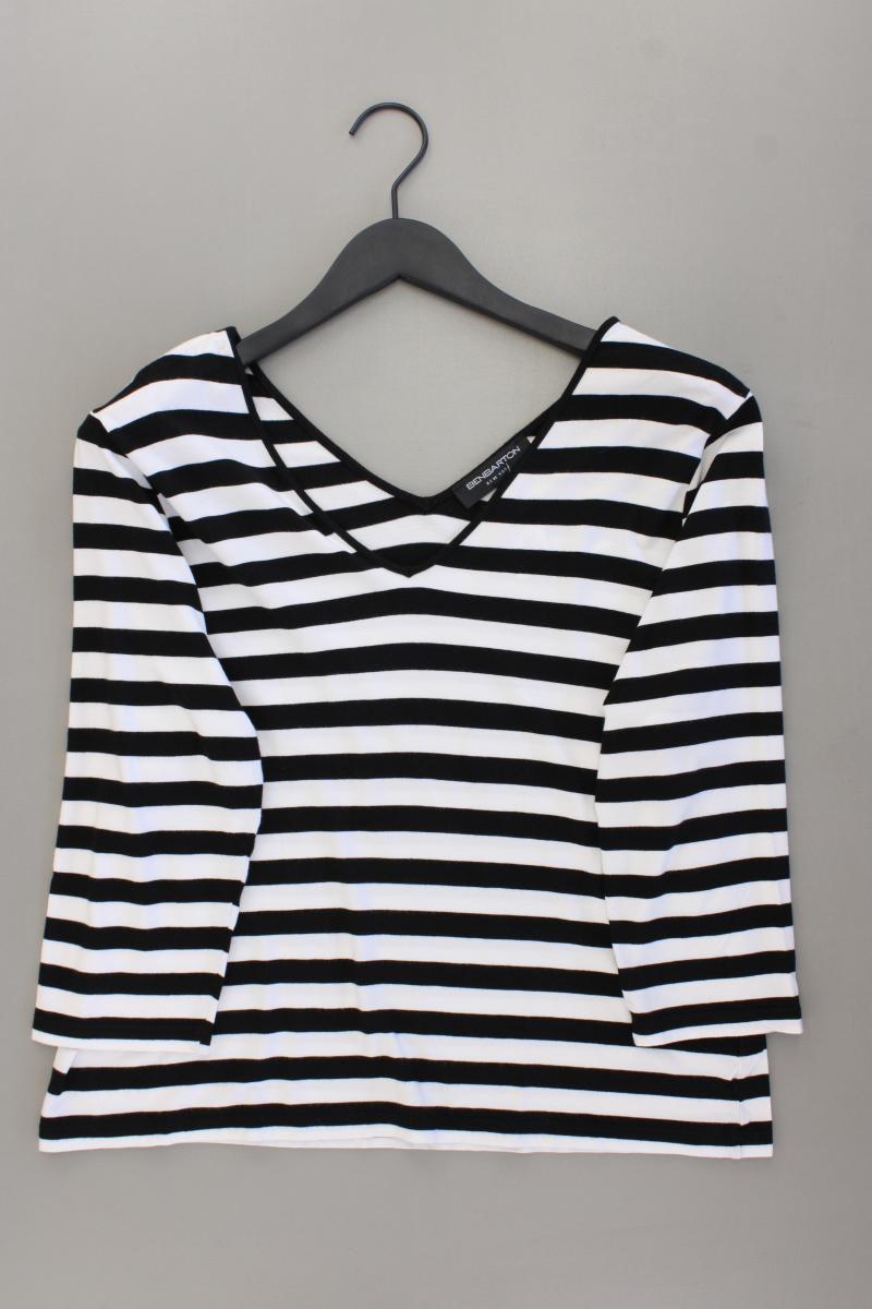 Benbarton Ringelshirt Gr. 44 gestreift 3/4 Ärmel schwarz aus Viskose