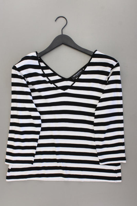 Benbarton Ringelshirt Gr. 44 gestreift 3/4 Ärmel schwarz aus Viskose