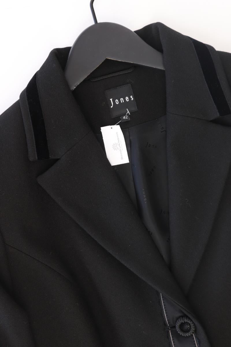 Jones Mantel Gr. 42 Vintage schwarz aus Polyester