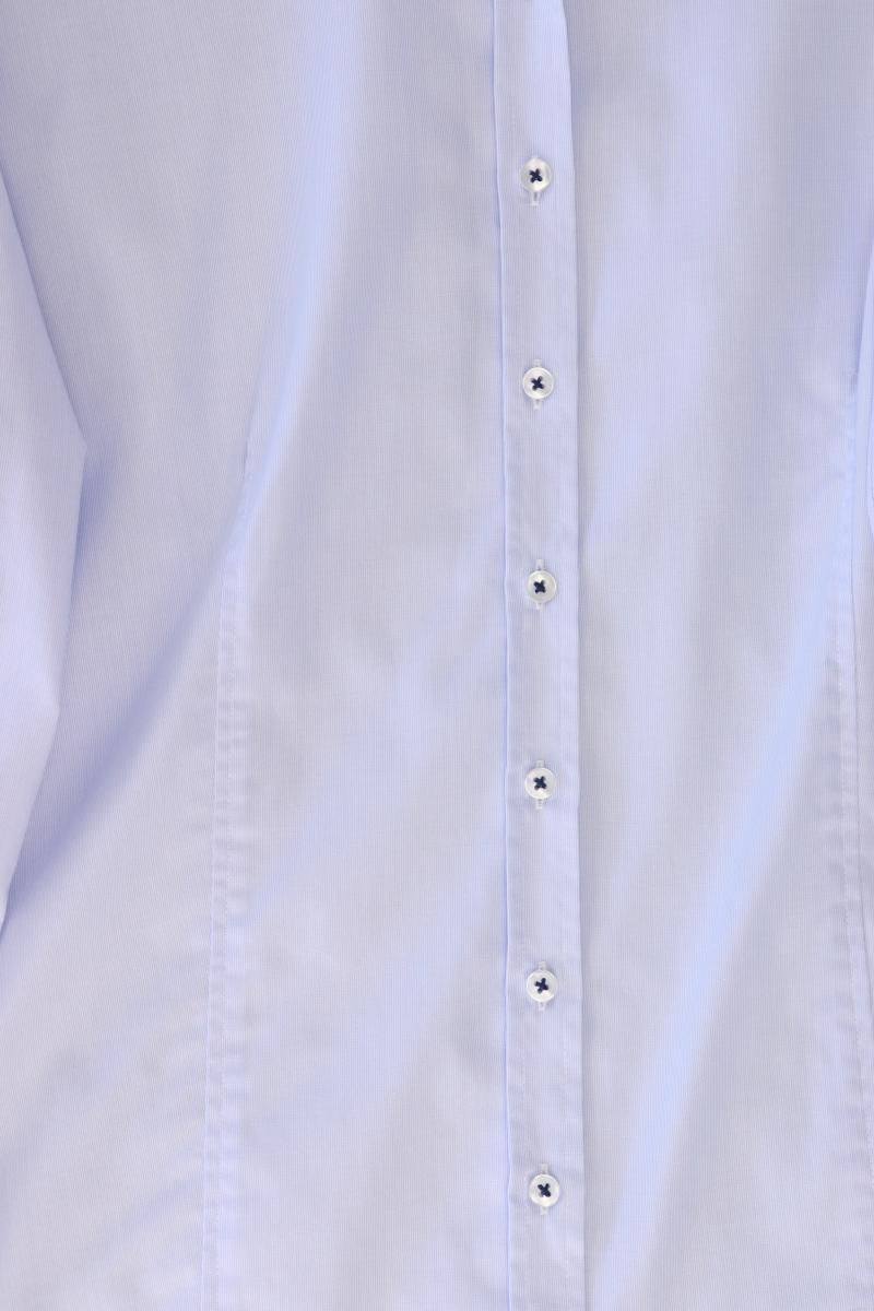 Eterna Langarmbluse Gr. 44 neuwertig blau aus Baumwolle