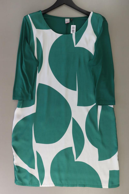 Qiero! Midikleid Gr. 44 geometrisches Muster neuwertig 3/4 Ärmel grün