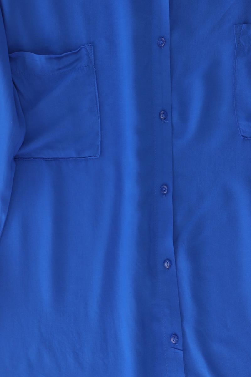 Anne L. Langarmbluse Gr. 44 blau aus Viskose