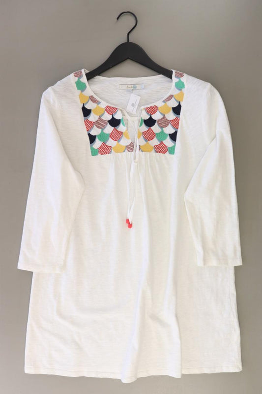 Boden Longshirt Gr. 44 3/4 Ärmel weiß aus Baumwolle