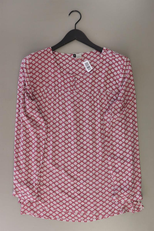 Qiero! Langarmbluse Gr. 44 geometrisches Muster rosa aus Viskose