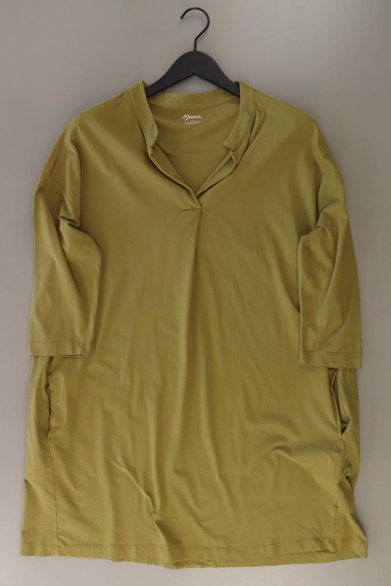 Maas Natur Midikleid Gr. 44 neuwertig 3/4 Ärmel grün aus Baumwolle