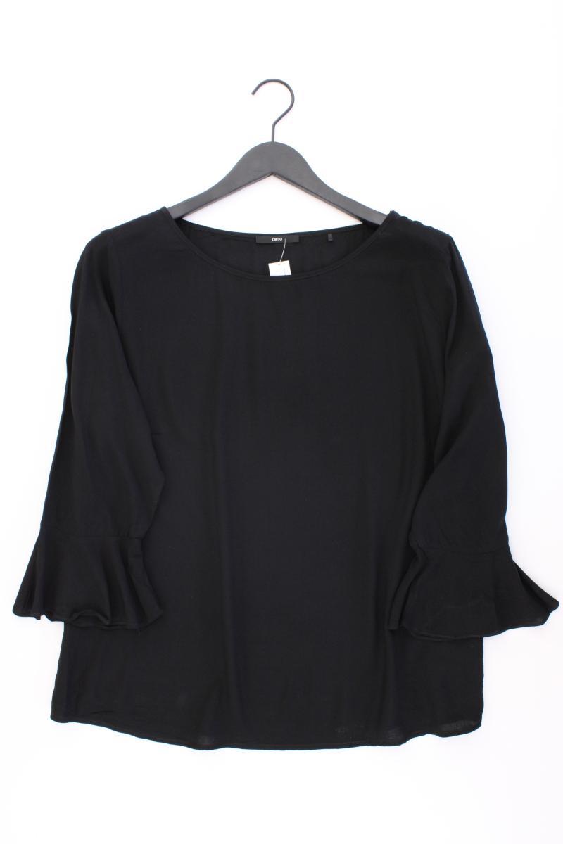 Zero Classic Bluse Gr. 44 3/4 Ärmel schwarz aus Viskose