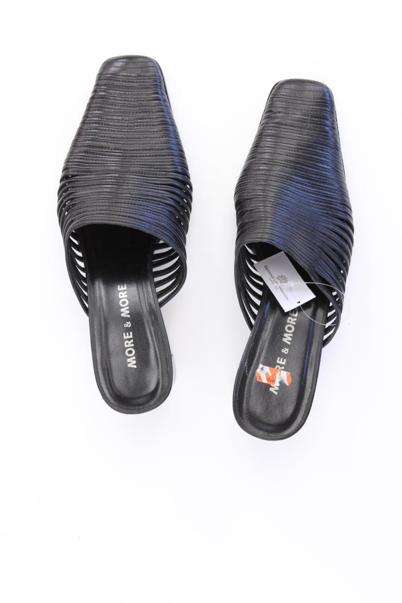 More&More Vintage Pantoletten Gr. 39,5 schwarz aus Leder