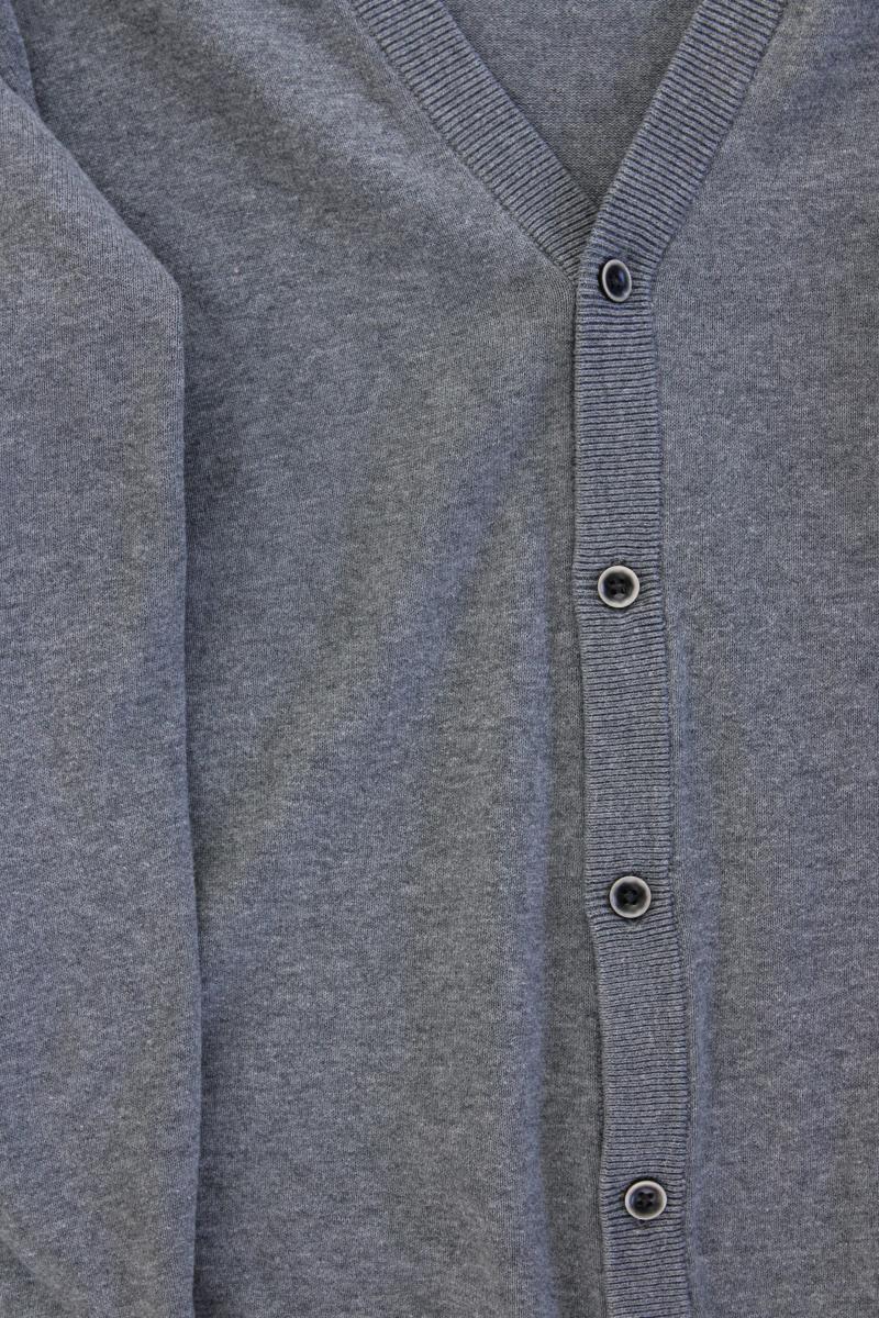 Esprit Strickjacke für Herren Gr. M Langarm grau aus Baumwolle