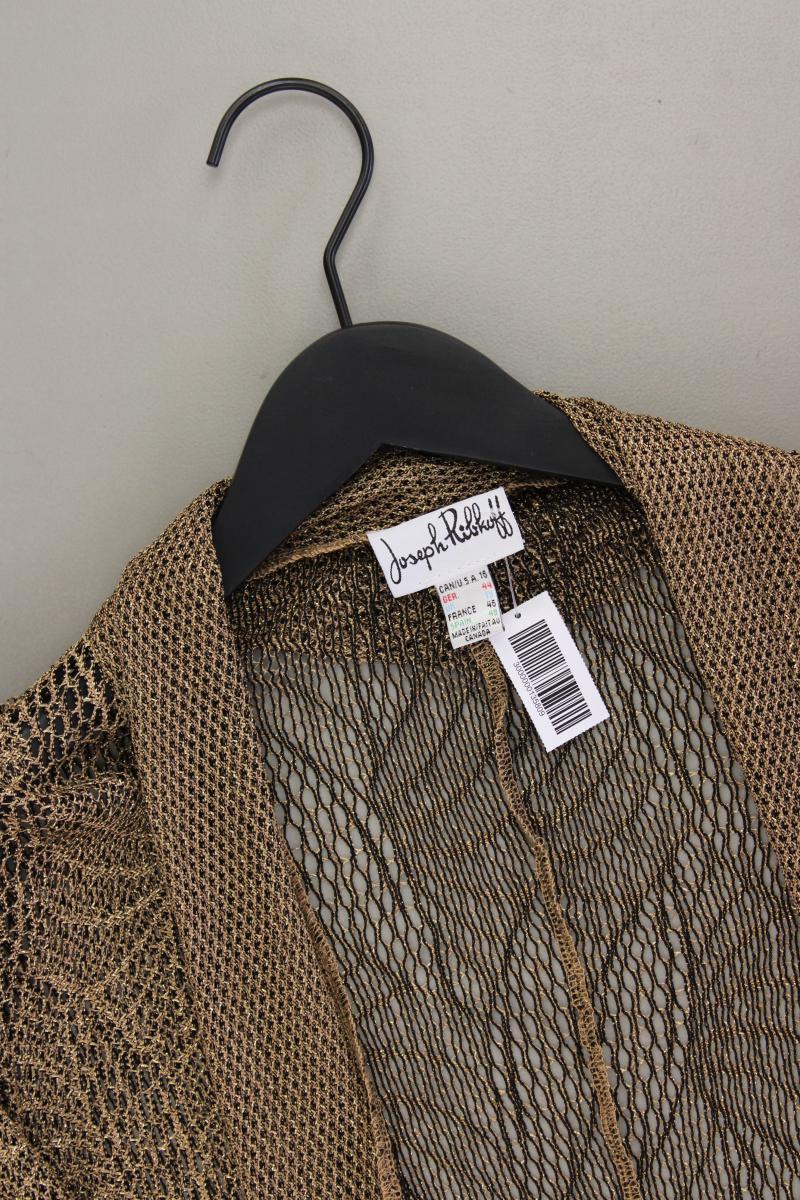 Joseph Ribkoff Strickjacke Gr. 44 Langarm mit Glitzer Vintage gold