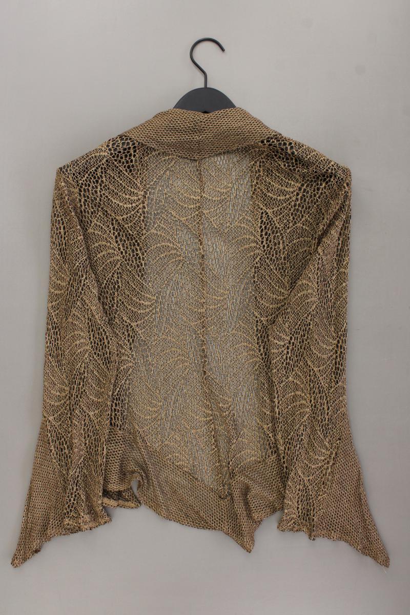 Joseph Ribkoff Strickjacke Gr. 44 Langarm mit Glitzer Vintage gold