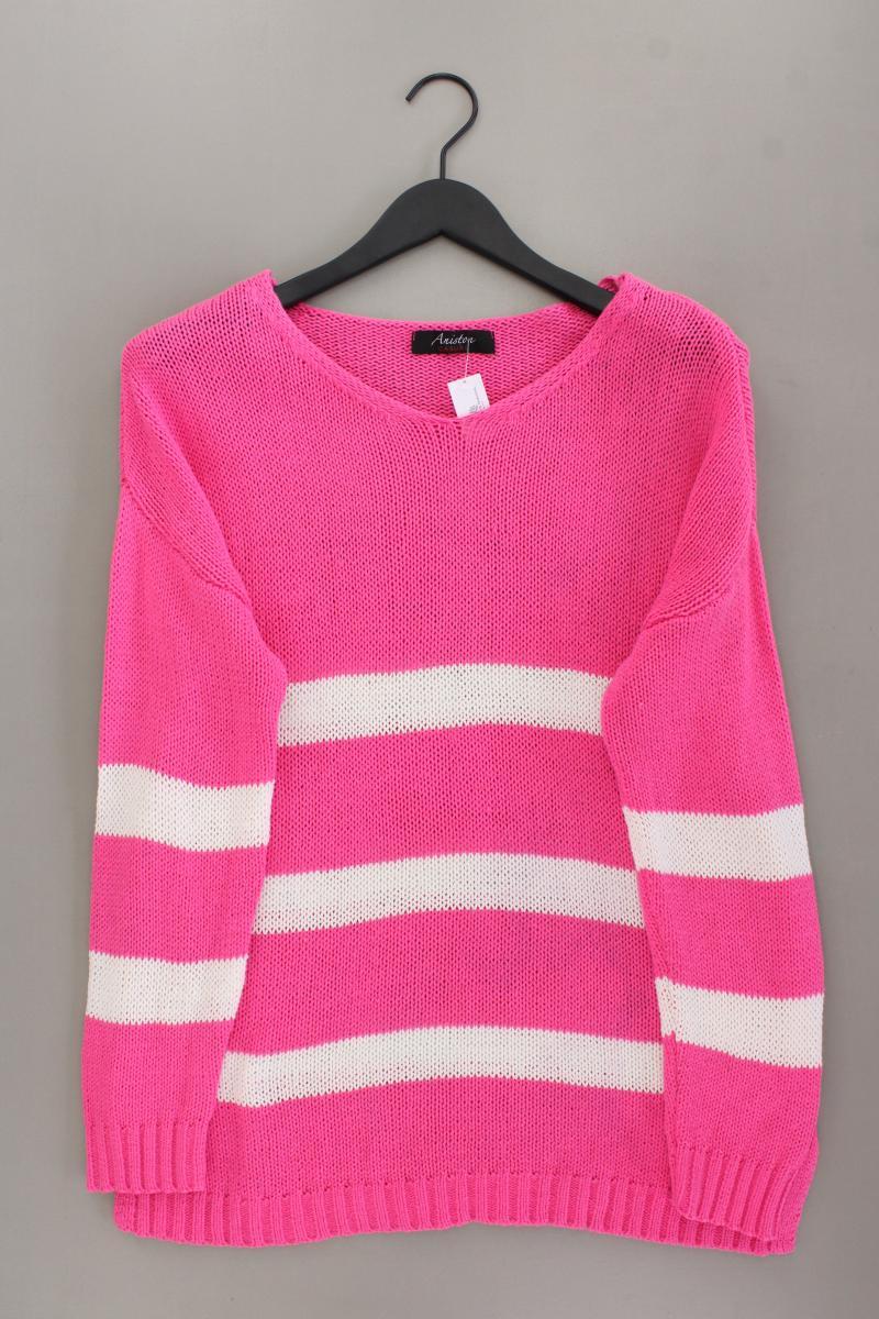 Aniston Grobstrickpullover Gr. 40/42 pink aus Baumwolle