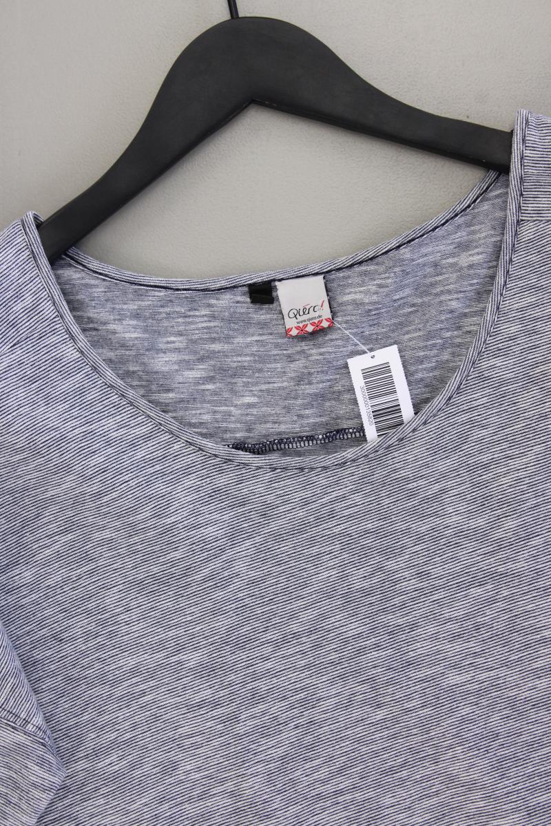 Qiero! T-Shirt Gr. 44 Kurzarm blau aus Baumwolle