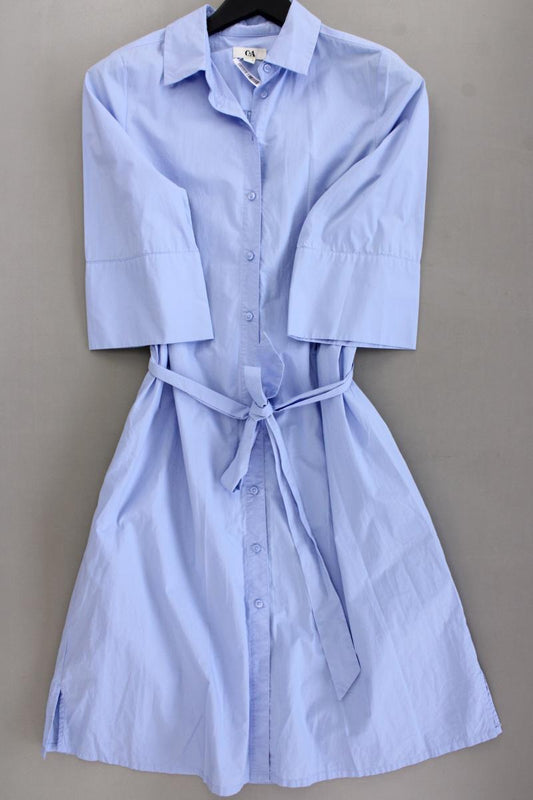 C&A Blusenkleid Gr. 36 mit Gürtel 3/4 Ärmel blau