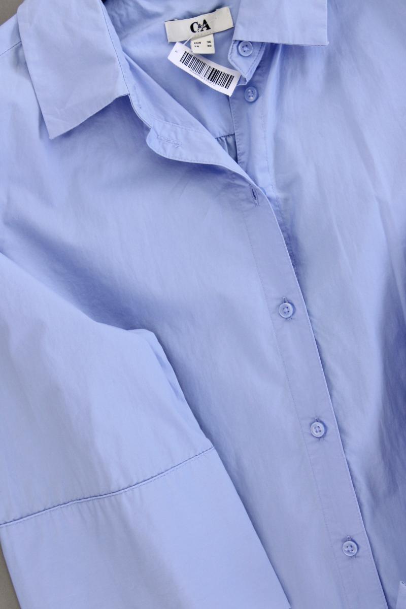 C&A Blusenkleid Gr. 36 mit Gürtel 3/4 Ärmel blau