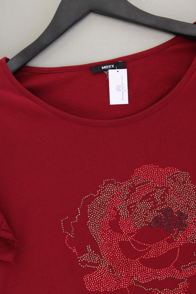 Mexx T-Shirt Gr. 44 Kurzarm rot aus Baumwolle