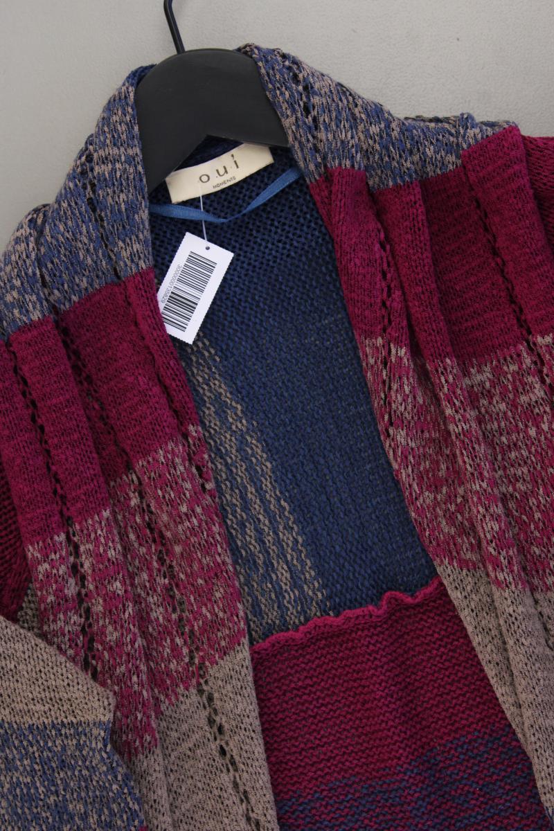 Oui Strickjacke Gr. 38 Langarm mehrfarbig aus Polyacryl