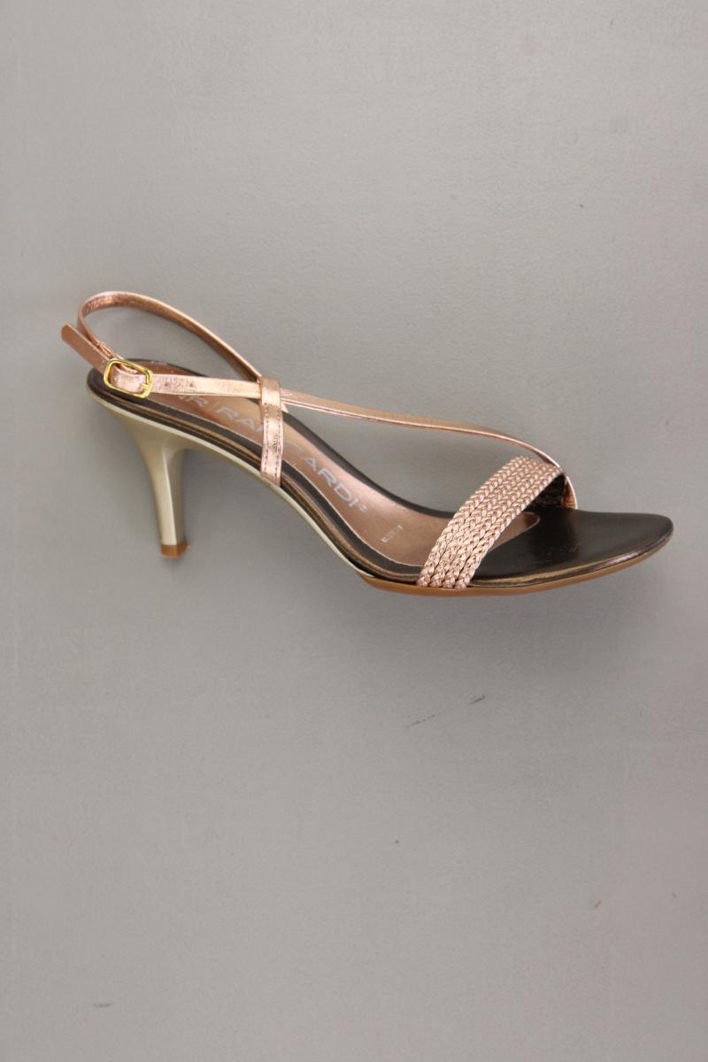 Sandaletten Gr. 37 gold aus Kunstleder