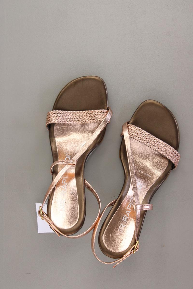 Sandaletten Gr. 37 gold aus Kunstleder