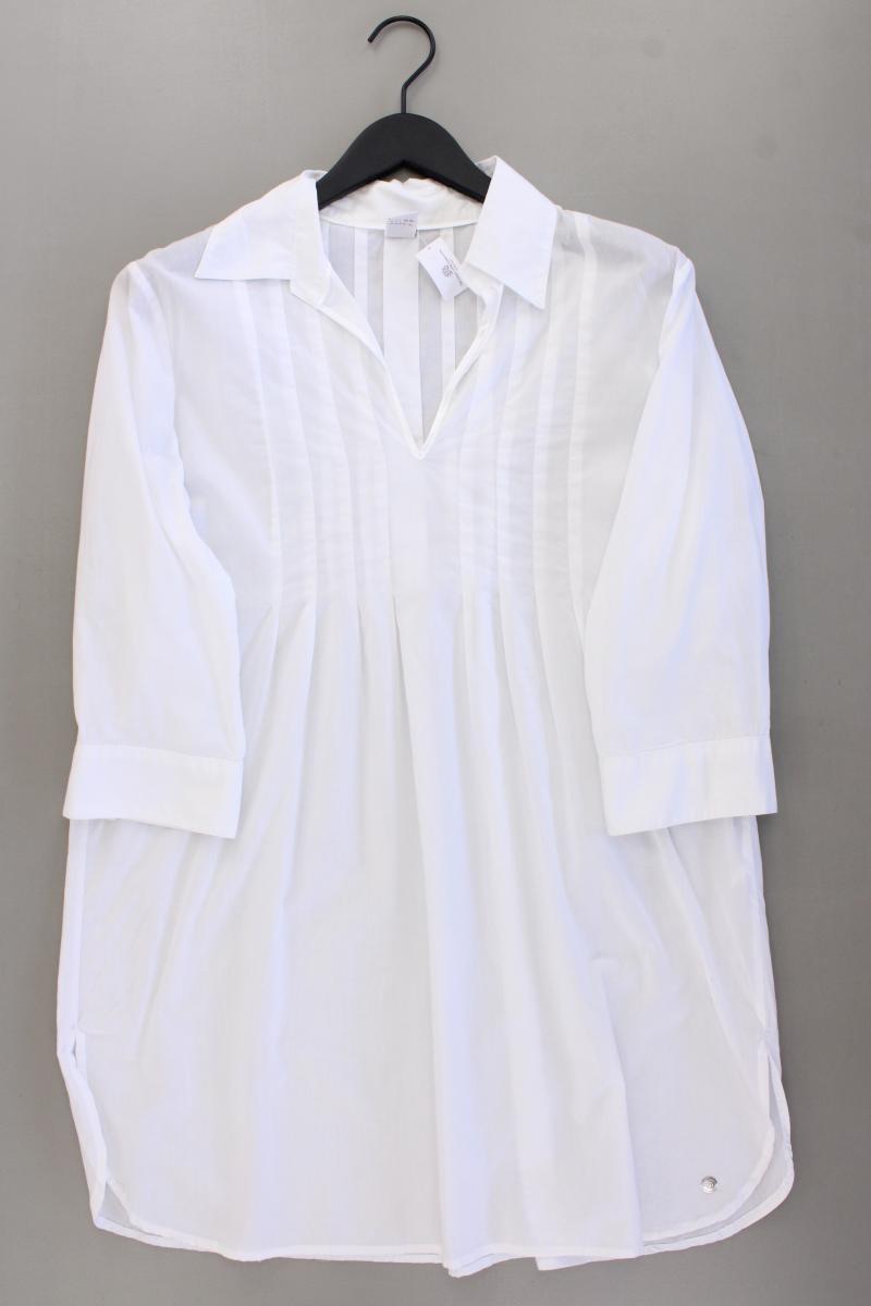 s.Oliver Longbluse Gr. 44 3/4 Ärmel weiß aus Baumwolle